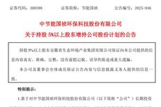 安徽環(huán)保集團擬增持節(jié)能國禎不低于2%股份