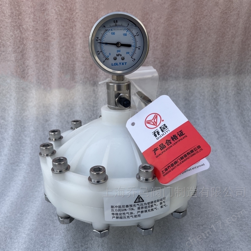 LGMZ-V1.0L膜片式脉冲阻尼器PVDF LGMZ-V0.35L膜片式脉冲阻尼器PVDF