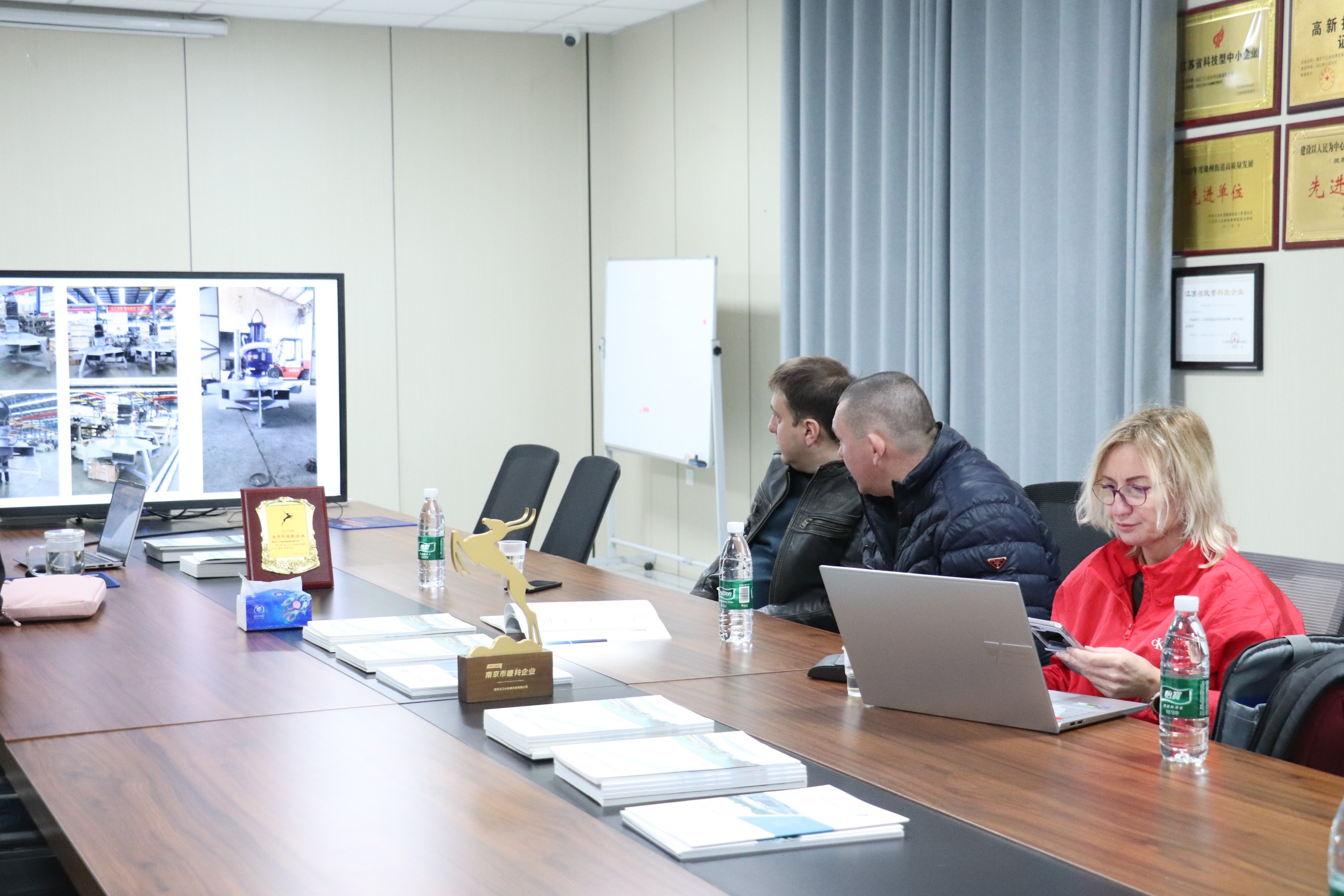 海外的商务代表团莅临南京兰江考察交流